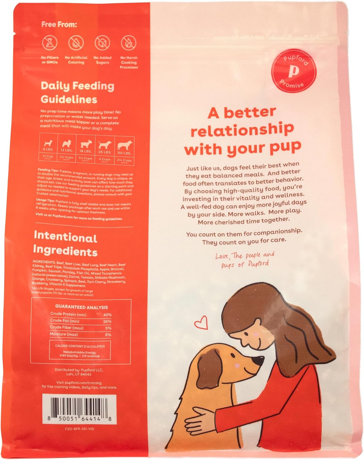 Pupford Good Dog Food, Freeze-Dried Raw, High-Protein, Superfood Ingredients, Vet-Approved, No Fillers or Artificial Additives (Beef Recipe, 25 oz) - Image 9