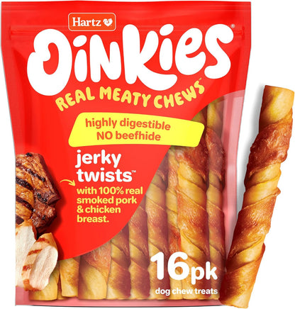 Oinkies Porkalicious Smoked Jerky Twists Dog Treats, 32pk - Image 12