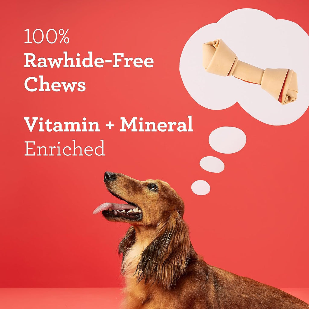 DreamBone highly digestible chicken flavor healthy dog treats close up view