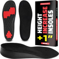 Benoo height increase insoles for men front view showing shock absorbent gel.