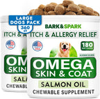 BARK&SPARK Omega 3 for Dogs - 180 Fish Oil Treats for Dog Shedding, Skin Allergy Chews, Itch Relief, Hot Spots Treatment - Joint Health - Skin and Coat Supplement - EPA & DHA Fatty Acids - Salmon Oil - Image 14