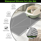 Demonstration of pouring water on the waterproof urine proof cat litter mat