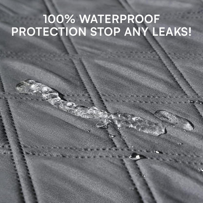 Close up view of the quilted diamond pattern on the Luciphia pet furniture protector.