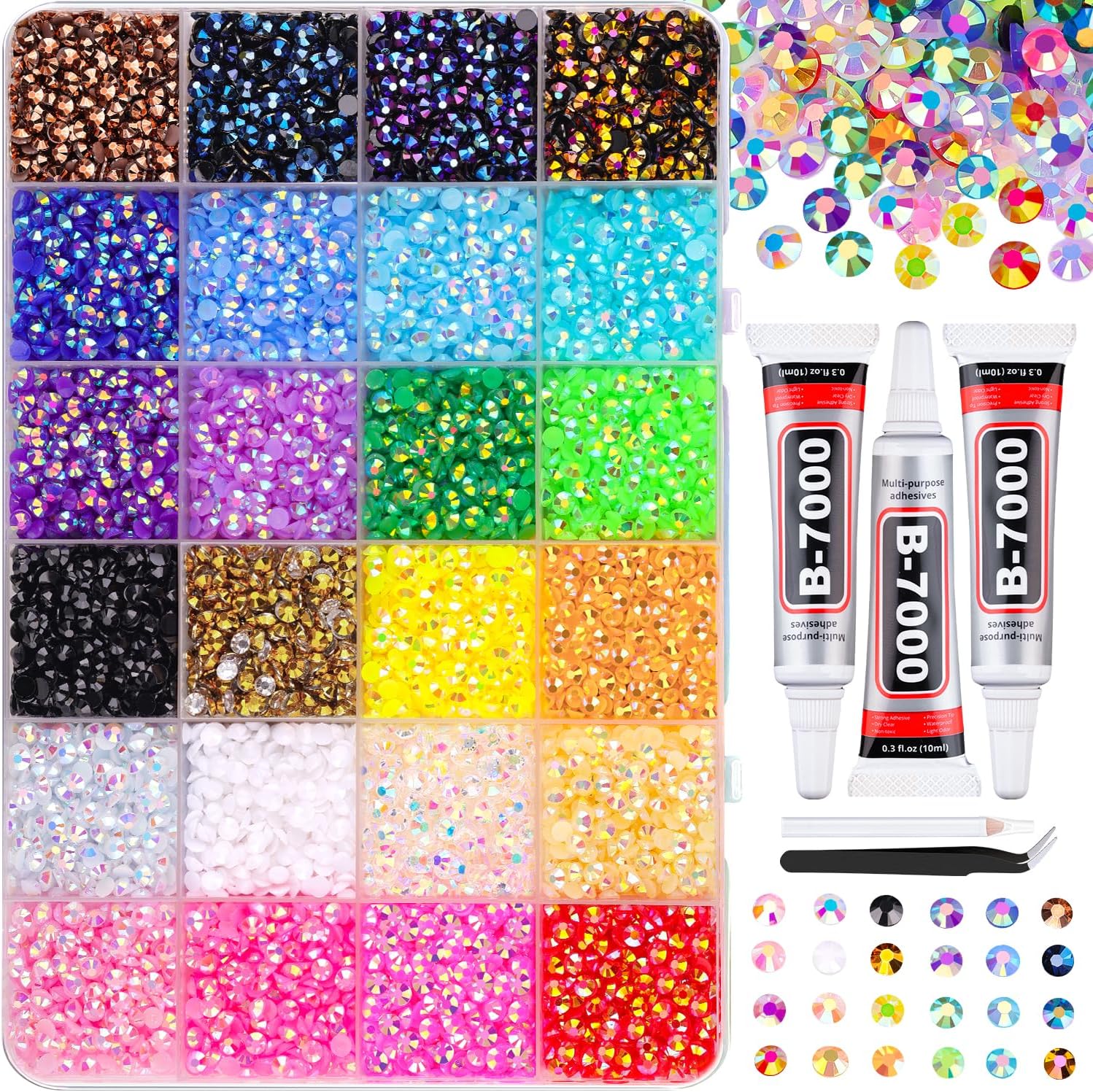 Tinkrstuff resin jelly rhinestones bedazzling kit with storage box