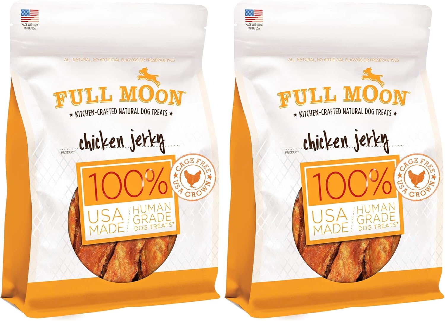 Full Moon Chicken Jerky Healthy All Natural Dog Treats Human Grade Made in USA Grain Free 12 oz - Image 9