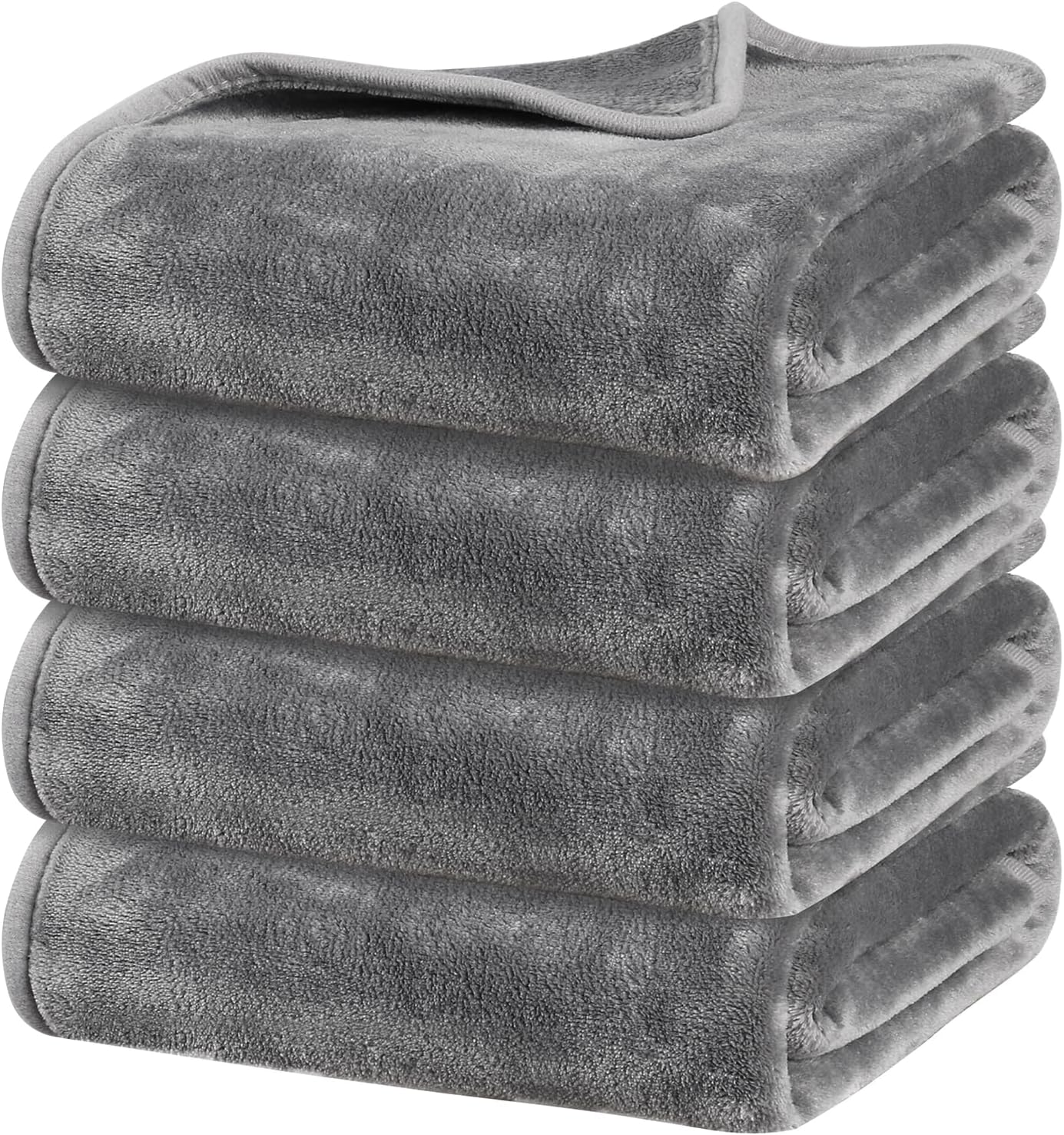 Onarway Dog Blanket Washable for Puppy: 4 Packs Dog Blankets 40"x28" - Fluffy Soft Small Throw for Cat Puppy Kitten Dogs - Fleece Pet Blankets for Bed Sofa Car and Indoor - Grey and Khaki - Image 11