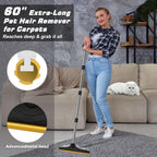 B-Land carpet rake with 60 inch adjustable handle