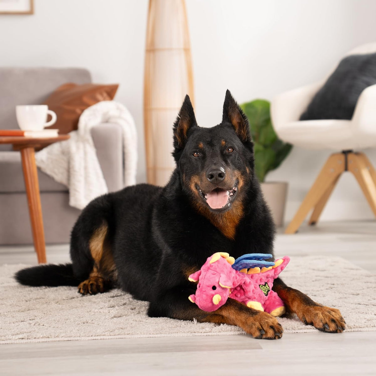 goDog soft textured bubble plush character toy for active pets