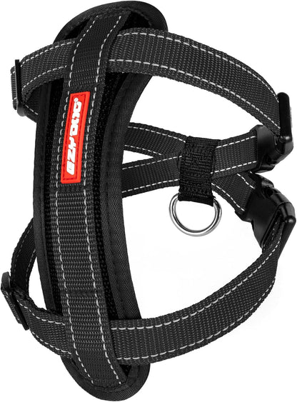 EzyDog Chest Plate No Pull Dog Harness front view black