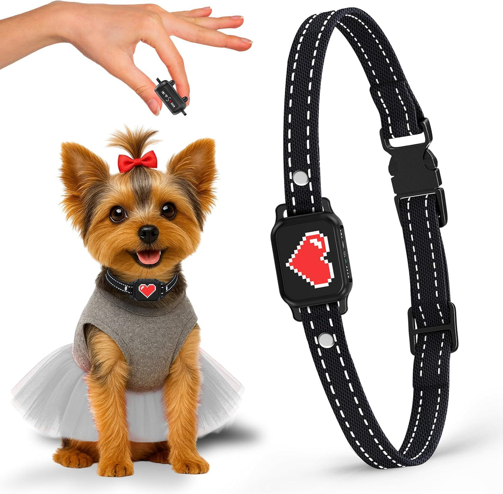 Bark Collar for Small Dogs 5-15 lbs with Magnetic Charging - No Shock, 3 Beep & Vibration Modes, 5 Sensitivity Levels - Humane Stop Anti-Barking Device - Dog Training Bark Collar (Candy Pink) - Image 11