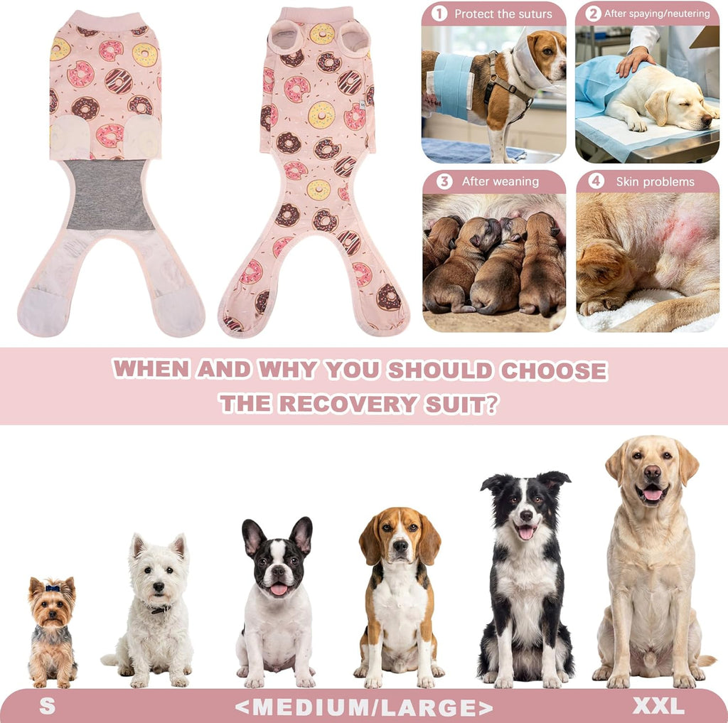 Pink surgical onesie for small dogs and cats
