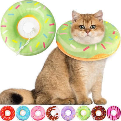 Hpetppy Cat Cone Collar Soft, Cat Recovery Collar for Wound Healing Cute Donut Adjustable Kitten Cones to Stop Licking Comfortable Lightweight Neck Elizabethan Collars for Kittens After Surgery - Image 14