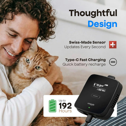Waggle pet safety monitor showing cellular signal indicator