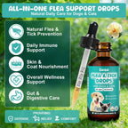 Safe dietary flea defense formula for all dog and cat breeds close up