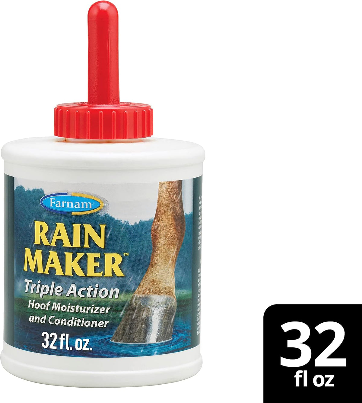 Farnam Rain Maker Triple Action Hoof Moisturizer & Conditioner, Protection Against Dry Weather, Cracks, Splits, Contracted Heels, 32 fl oz - Image 10