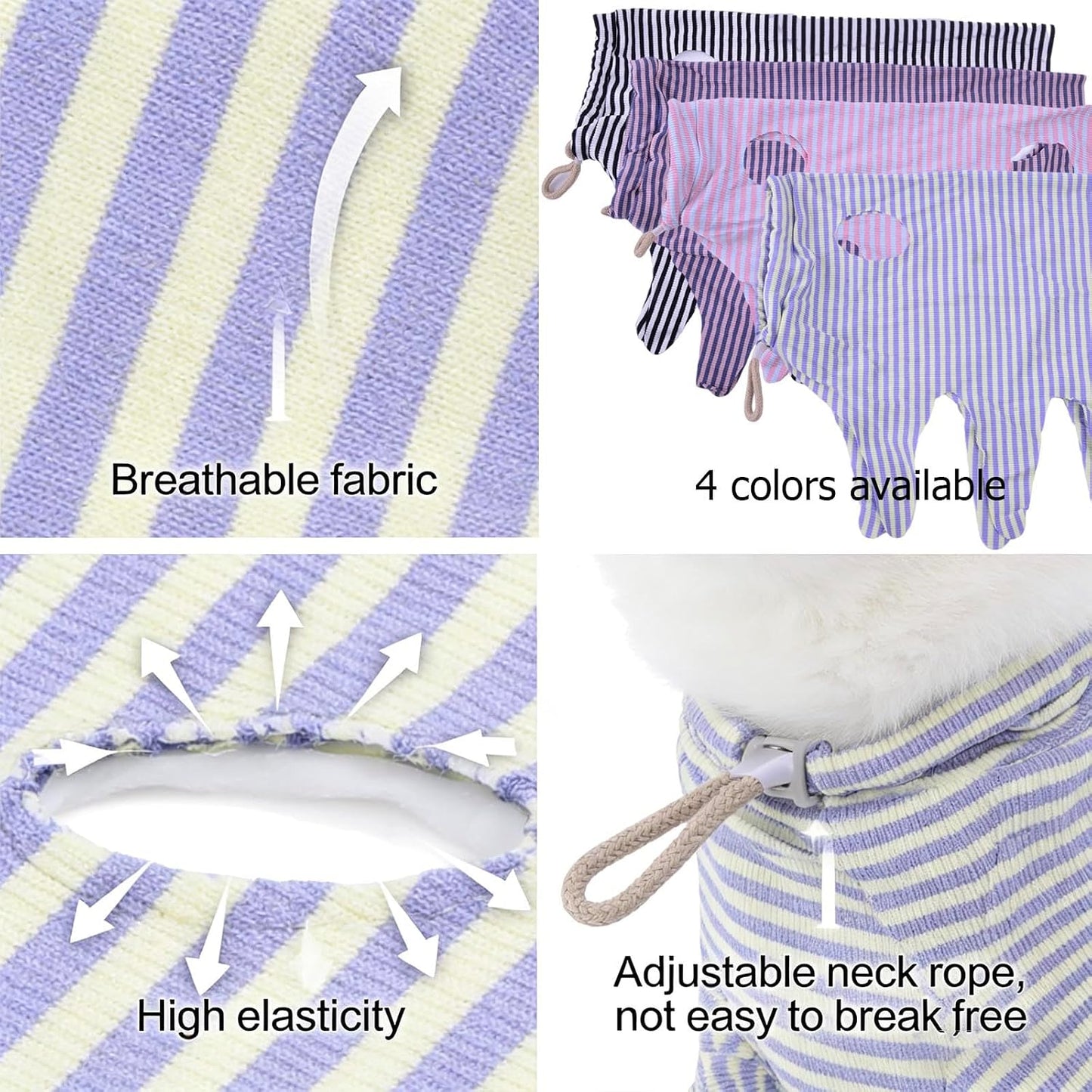 Lamiaraga dog and cat neuter recovery suit fabric detail