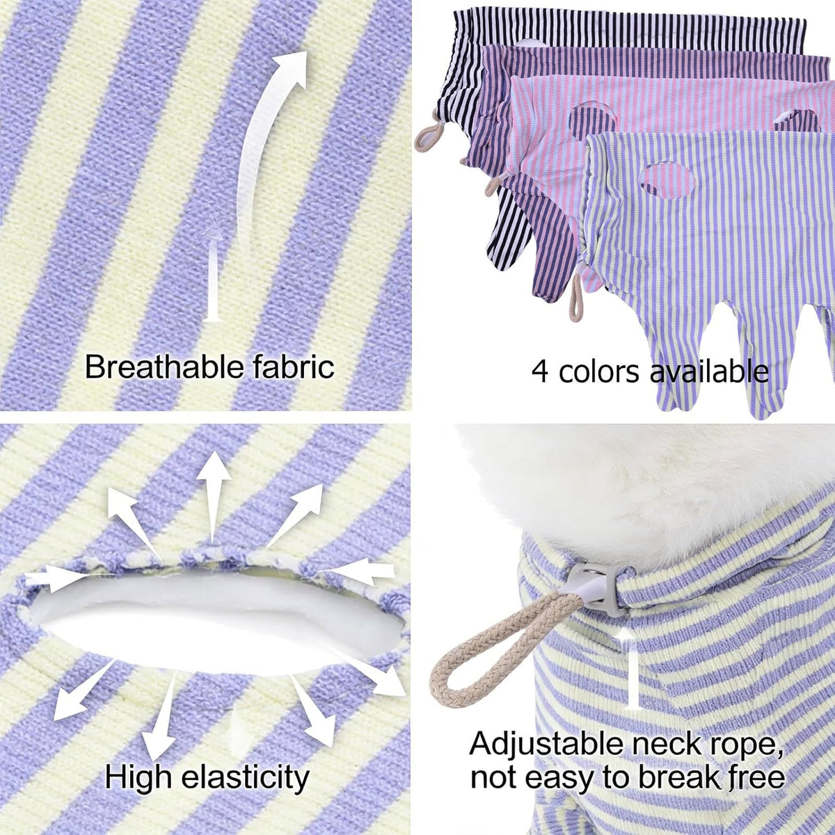 Lamiaraga dog and cat neuter recovery suit fabric detail