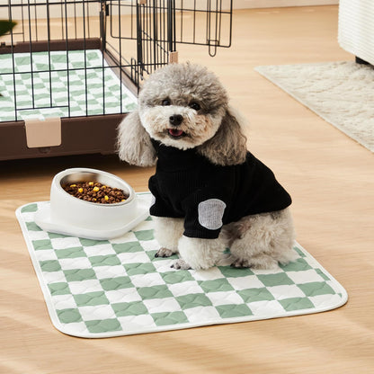 Ralxion checkered puppy training pads showing quilted texture