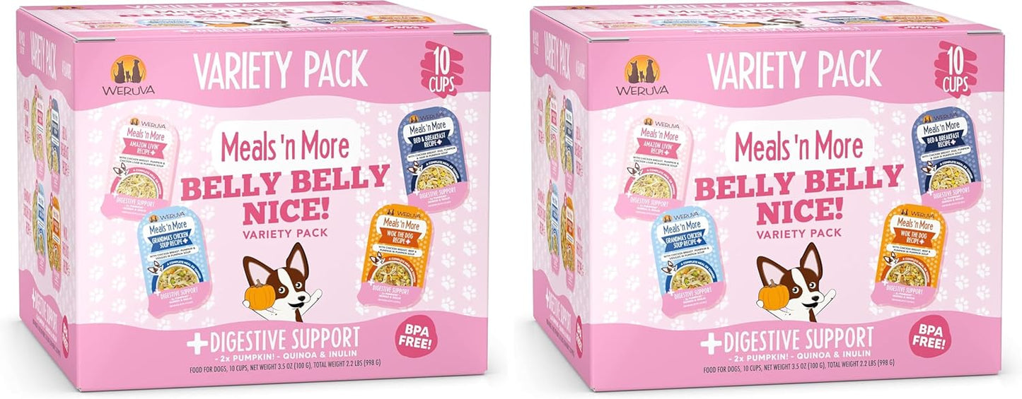 Weruva Meals 'n More Natural Wet Dog Food, Belly Belly Nice! Digestive Support Variety Pack, 3.5oz Cup (Pack of 10) - Image 11
