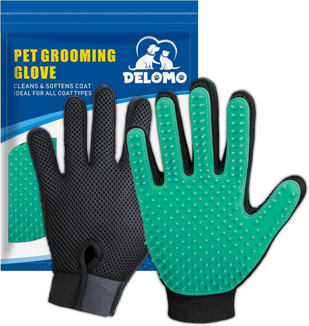 Upgrade Efficient Pet Hair Remover Gloves - Gentle Shedding Brushes for Dogs, Cats & Horses with Long and Short Hair - 1 Pair (Blue) - Image 11