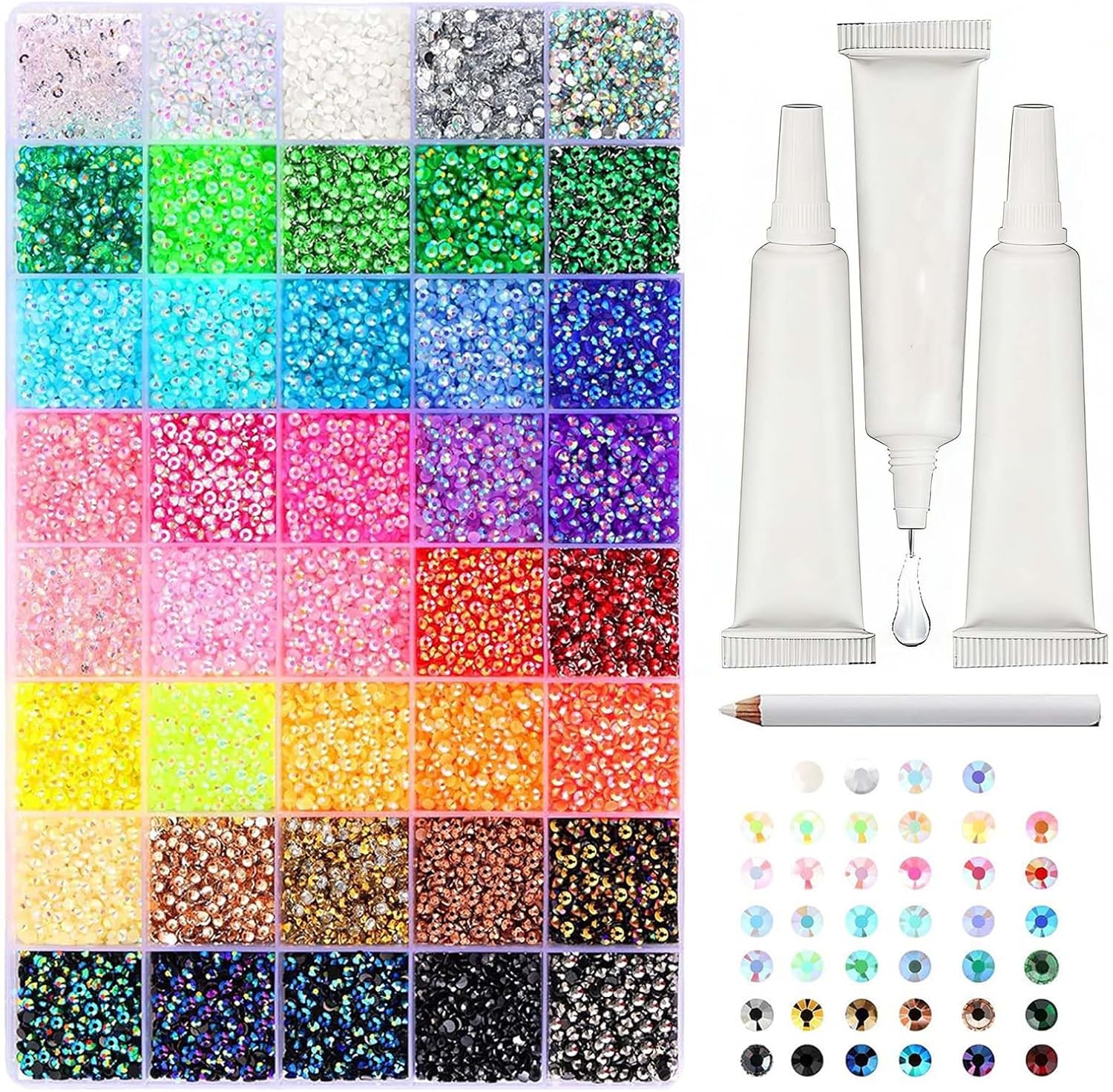 Foxiod Colorful DIY Resin Rhinestone Kit front packaging view