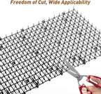 Person cutting Bynccea scat mat to fit indoor furniture