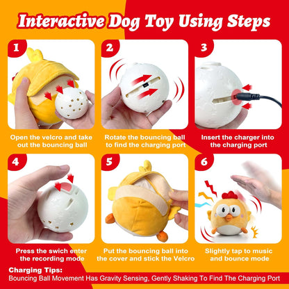 GUKCO electronic motion responsive dog ball providing independent play for bored pets.