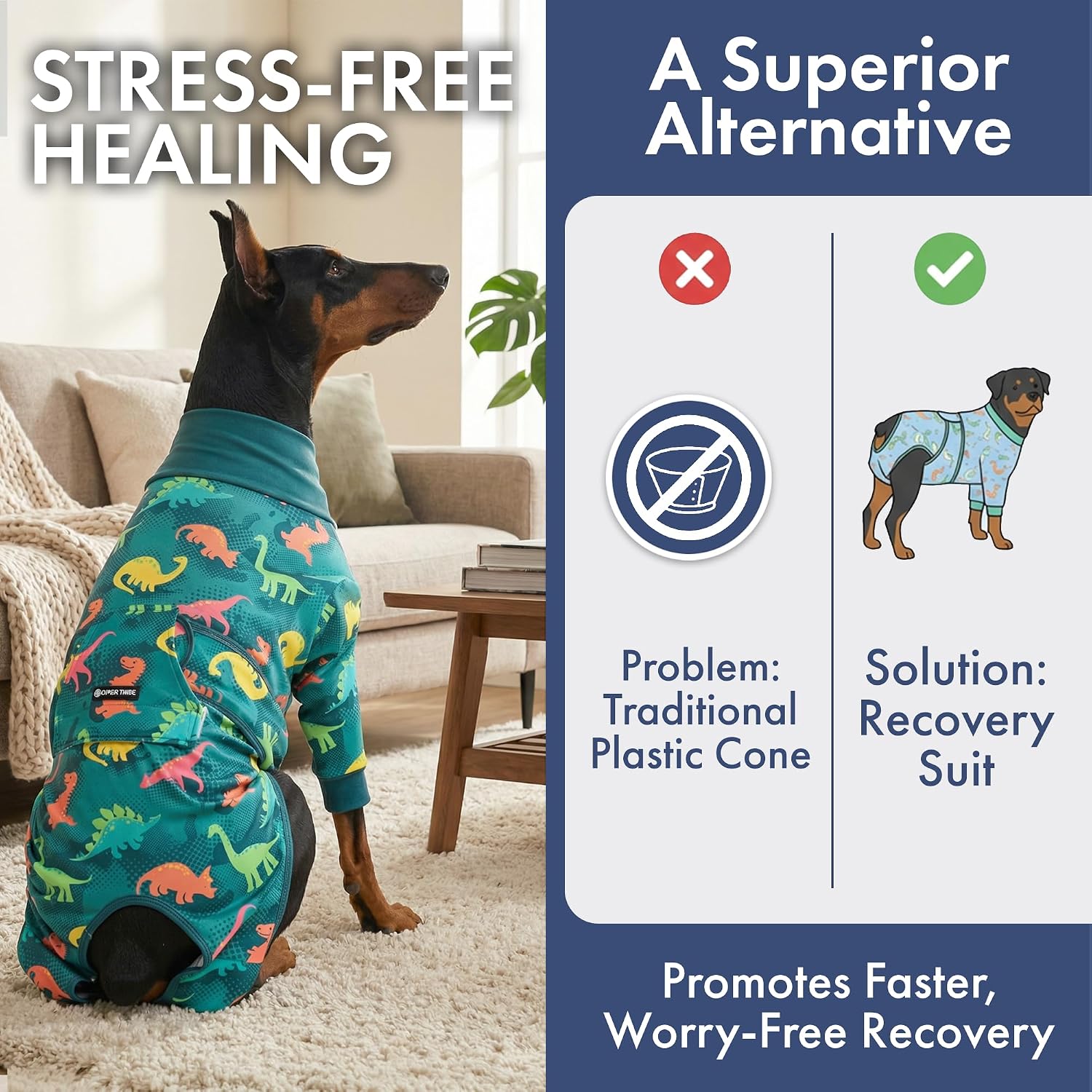 Size 3XL Spark Paws recovery suit packaging and label