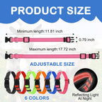 Close-up of the adjustable nylon sheep collar highlighting the integrated reflective safety strip and quick-release buckle.