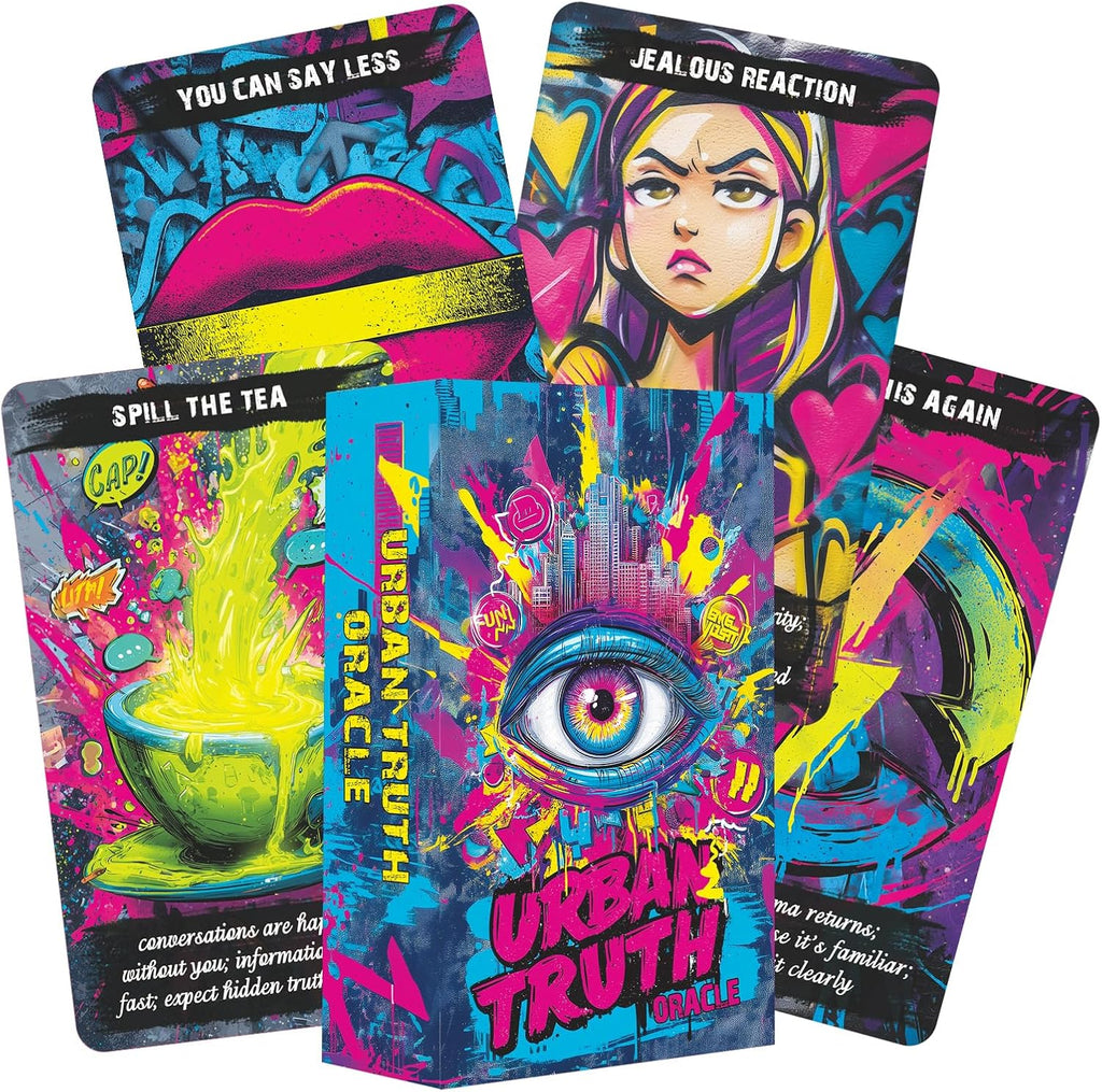 Sishui Urban Truth Oracle eighty card deck front view showing premium rigid packaging box