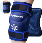KingPavonini XXL Knee Ice Pack wrap front view blue