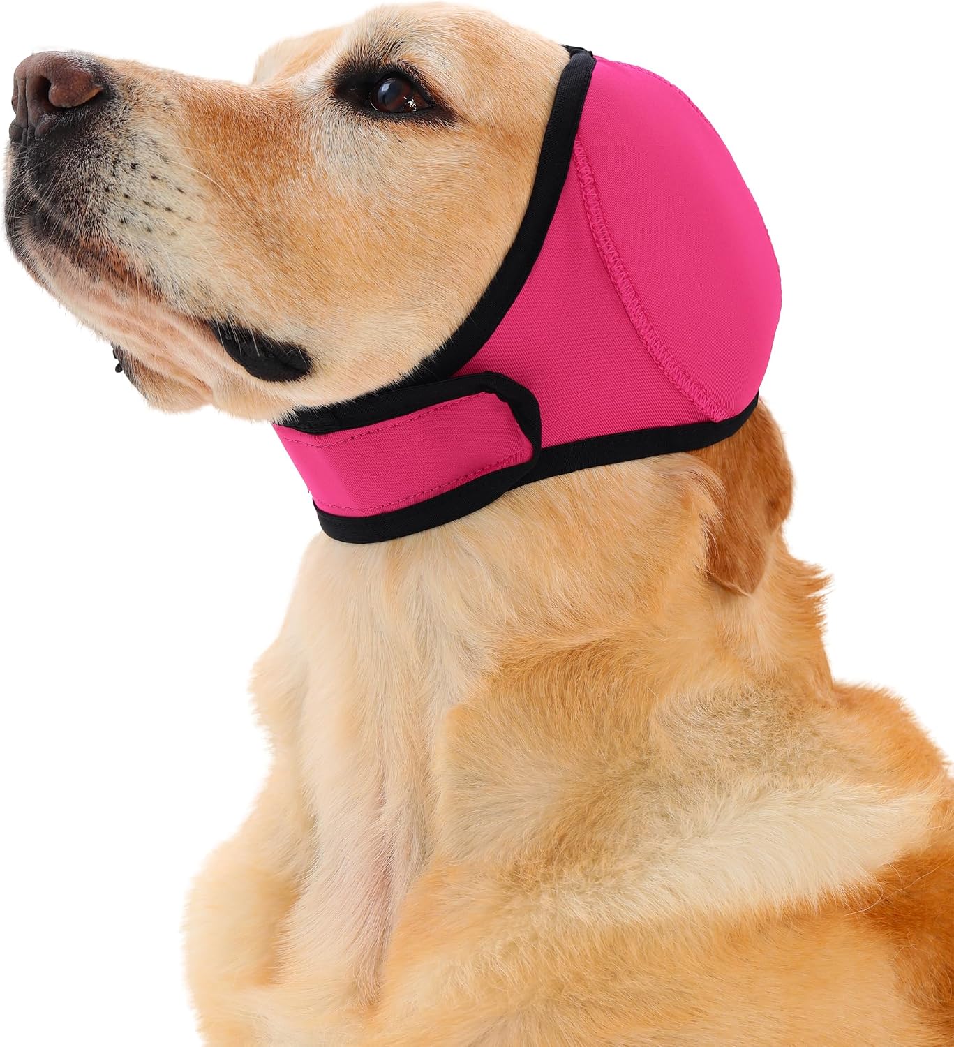 Meifsou Dog Head Wrap - Quiet Ears for Anxiety, Waterproof Dog Calming Hood, No Shake Ear Cover Snoods for Thunder, Lightning, Fireworks, Grooming, Polyester and SBR Diving Fabric, Dark Grey, Large - Image 9