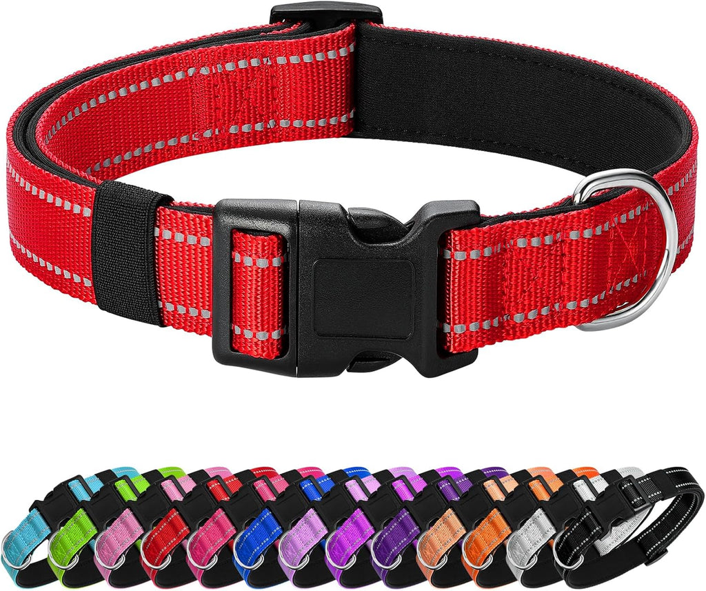 Reflective Dog Collar Padded with Soft Neoprene Breathable Quick Release Basic Dog Collars for Medium Dogs Purple Girl - Image 12