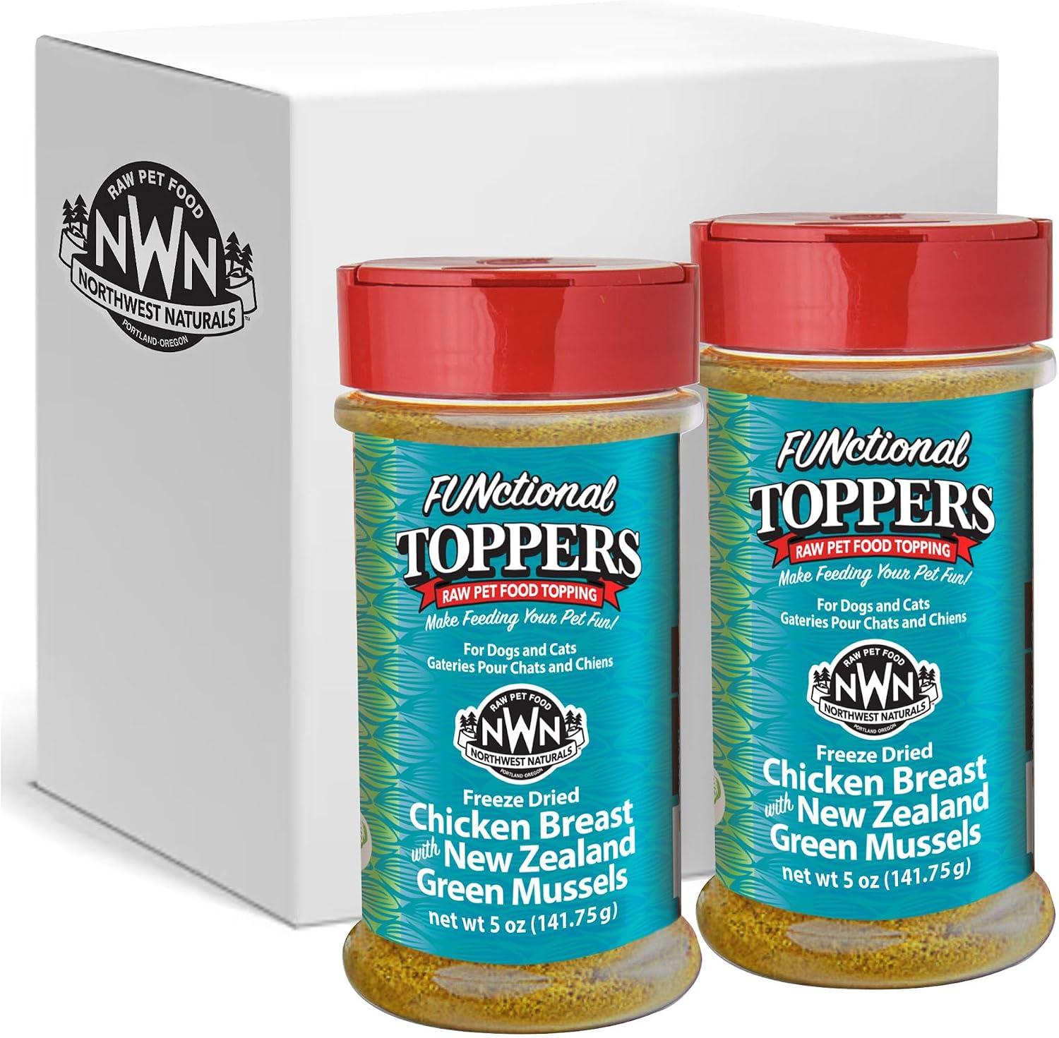 Northwest Naturals chicken breast and green mussels topper front view