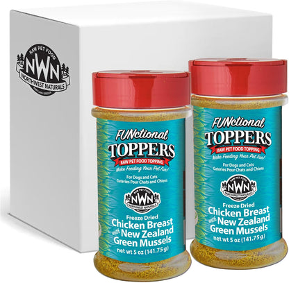 Northwest Naturals chicken breast and green mussels topper front view