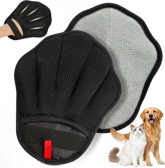 Palirs pet hair removal glove electrostatic front view black