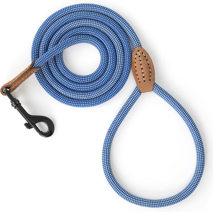 Mile High Life Rope Leash with Genuine Leather Connection, 6 FT/5 FT/4 FT, Heavy Duty Leash for Medium & Large Dogs (Brown, 48 Inch) - Image 13