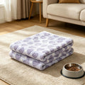 Premium Flannel Pet Blanket front view showing soft blue fleece texture.