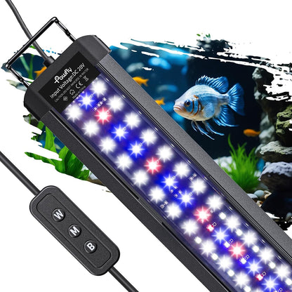 Pawfly 11W Aquarium LED Light front view for small tanks