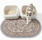 Bienbee Cat Litter Mat, 24" x 15" Litter Box Mat Rug with Non-Slip Bottom,Urine and Water Proof, Easy to Clean Cat Supplies Essentials for Indoor Kitty Kitten Floor, Bean-Green M - Image 9