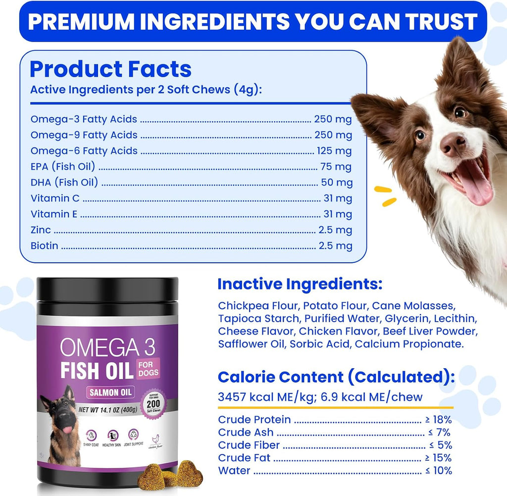 Allyeah 200 count dog allergy relief soft treats container back view