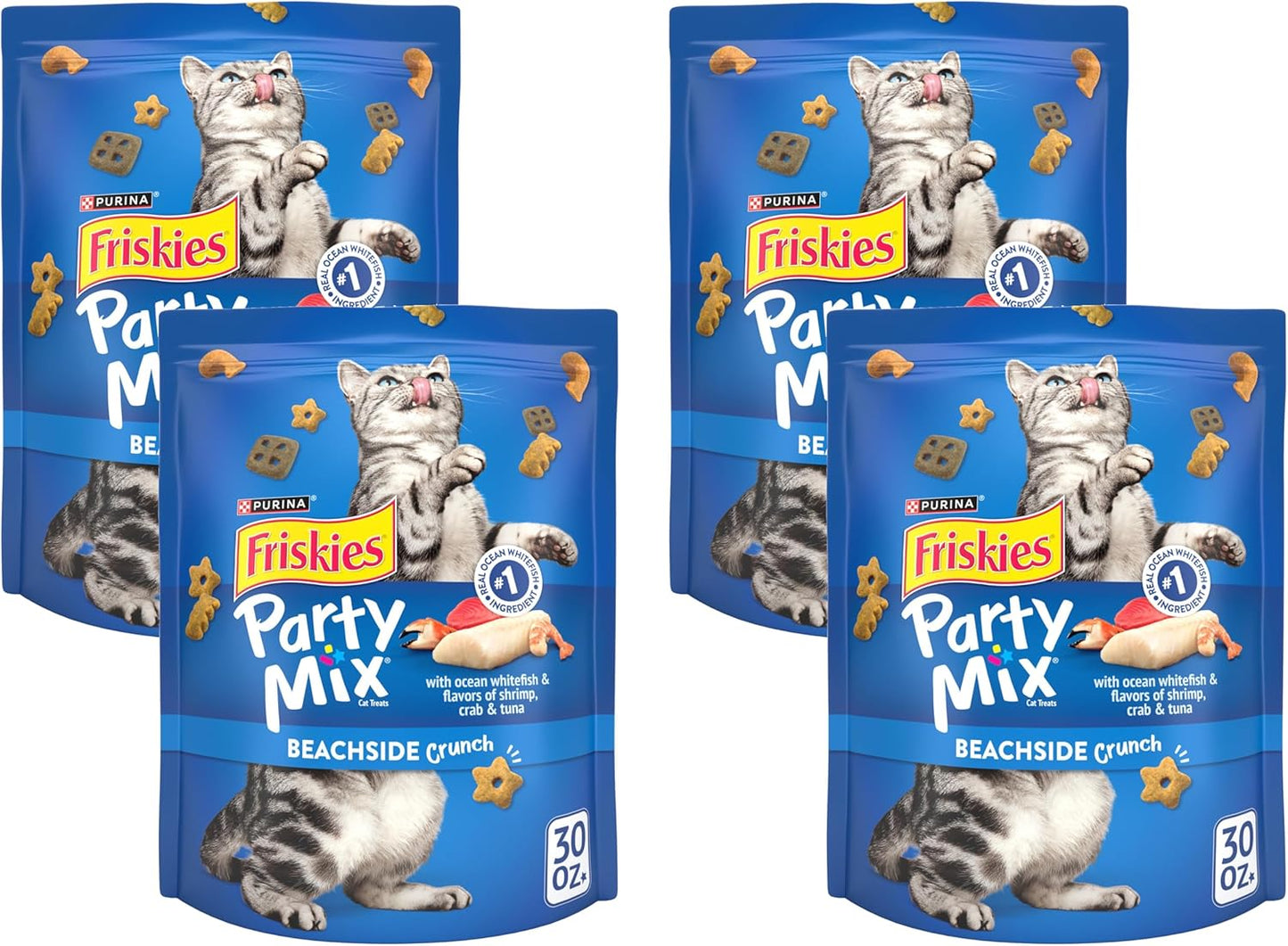 Purina Friskies Cat Treats, Party Mix Beachside Crunch - 30 oz. Pouch - Image 14