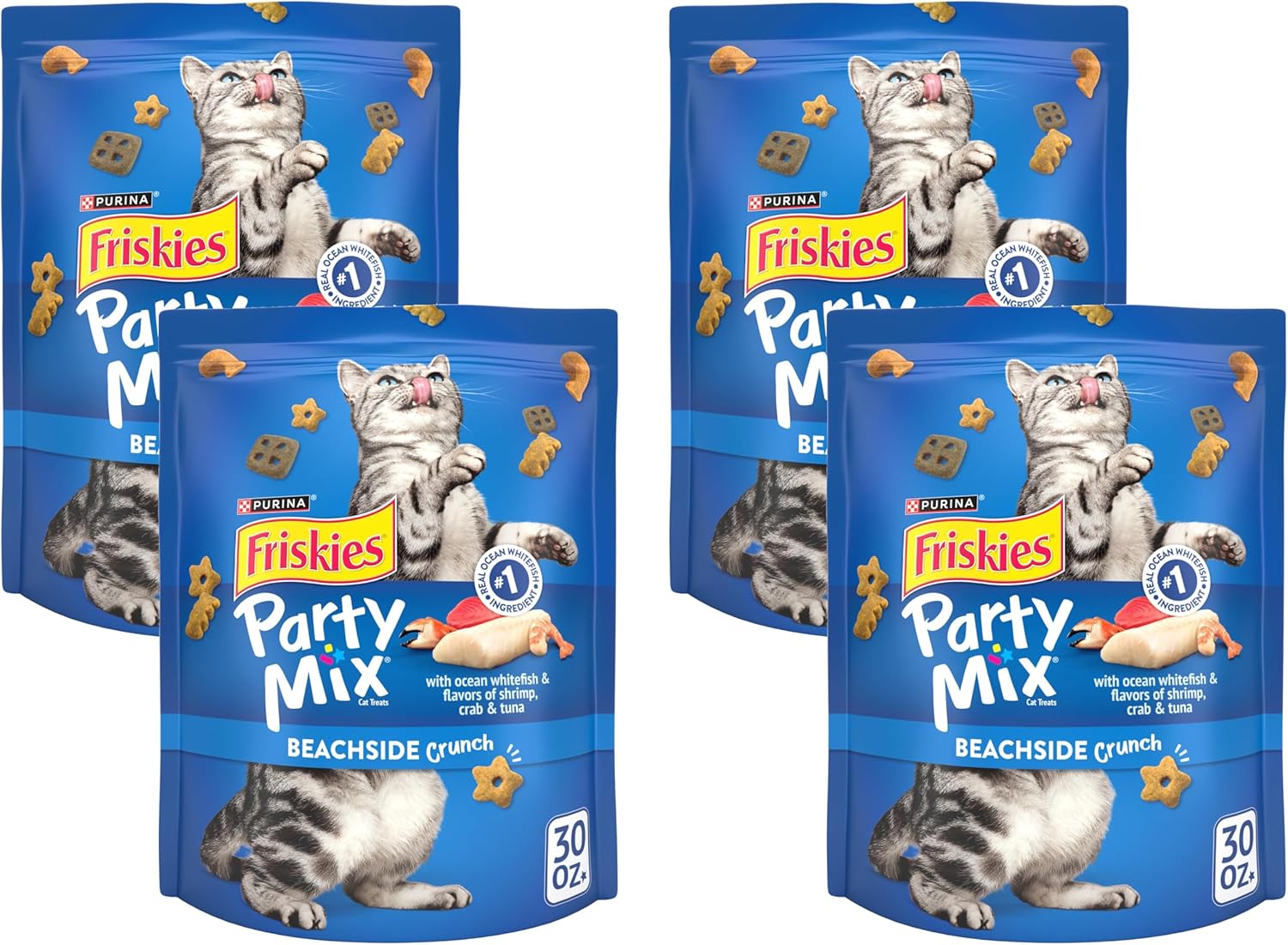 Purina Friskies Cat Treats, Party Mix Beachside Crunch - 30 oz. Pouch - Image 14
