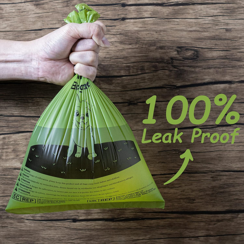 Greener Walker corn starch blend dog poop bags single roll display