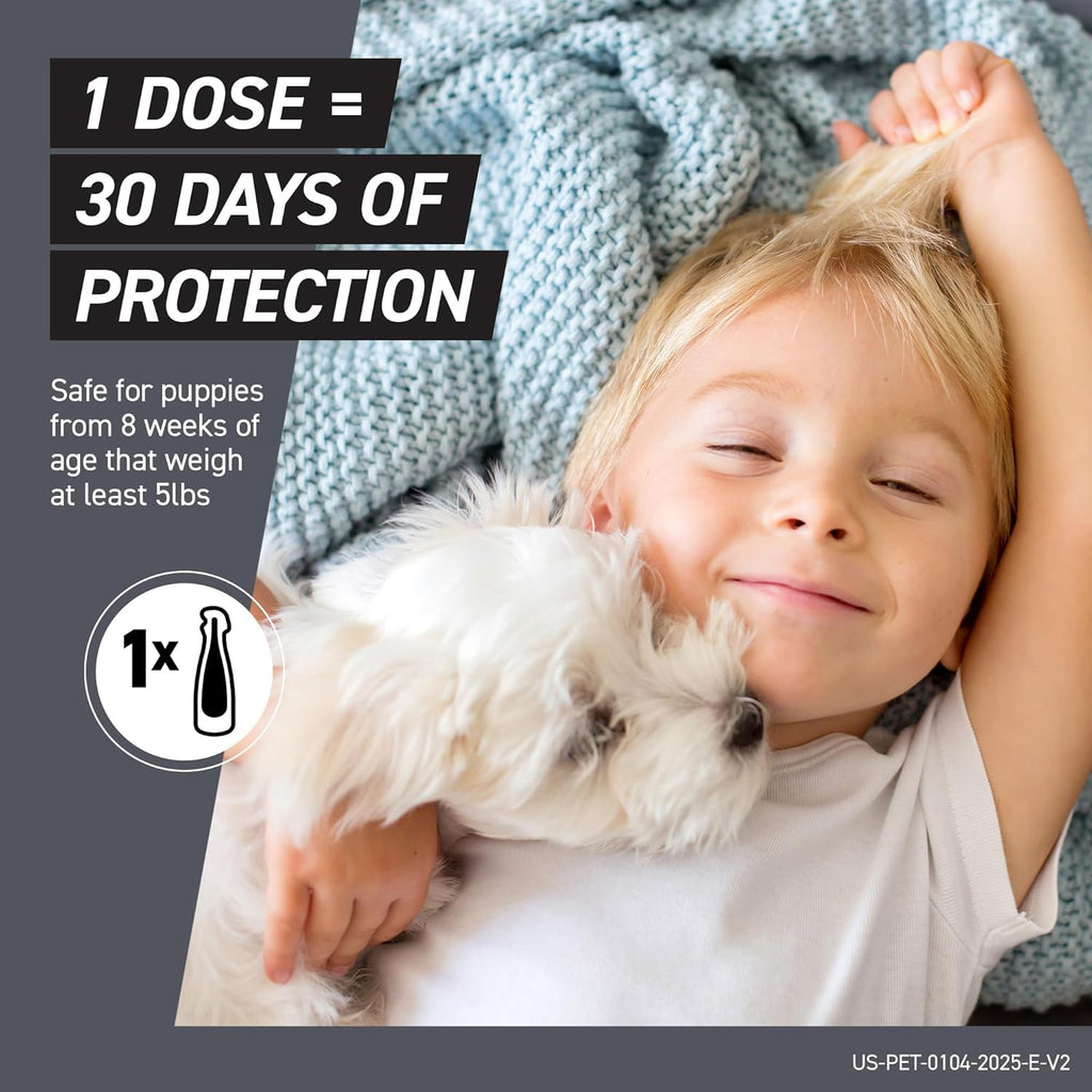 Direct to skin application instructions diagram for pet care