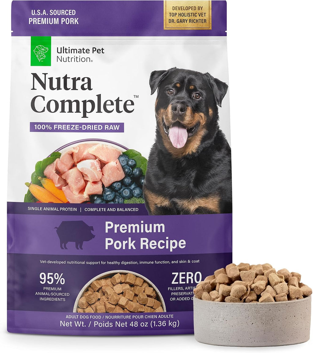 ULTIMATE PET NUTRITION Nutra Complete, 100% Freeze Dried Raw Veterinarian Formulated Dog Food with Antioxidants Prebiotics and Amino Acids (1 Pound, Beef) - Image 15