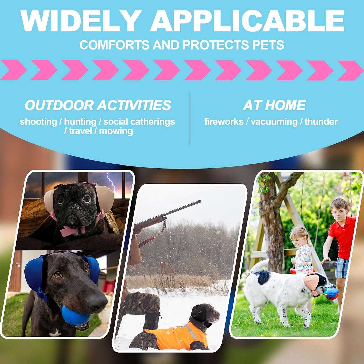 Adjustable leash mechanism on Prohear dog hearing protection