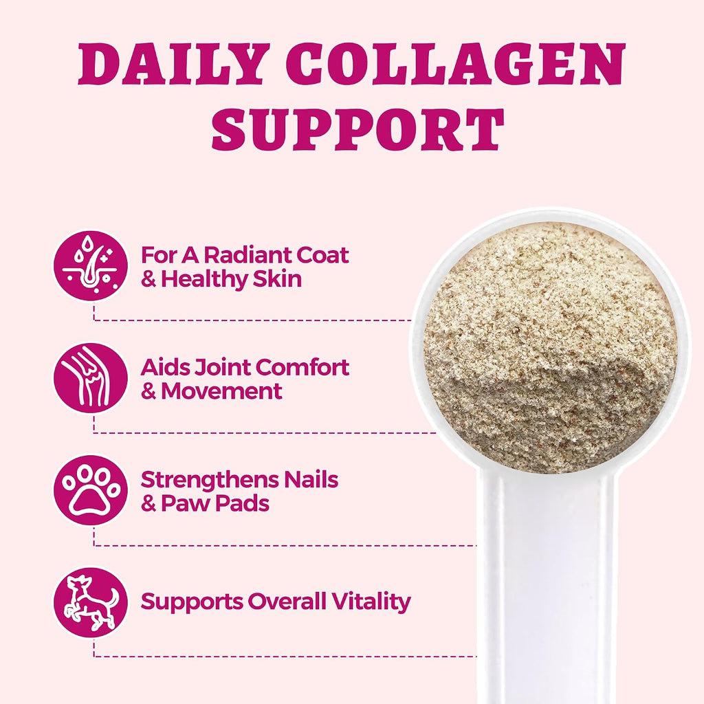 Wellix collagen powder pet supplement label details