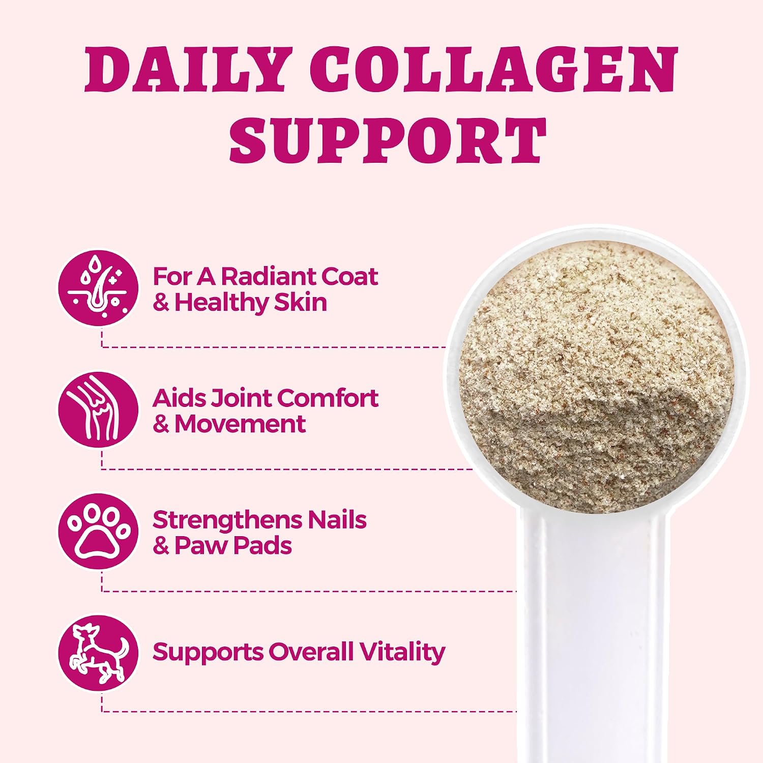 Wellix collagen powder pet supplement label details