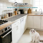 Oceanpax Cat Scat Mat customized and cut for garden flower beds